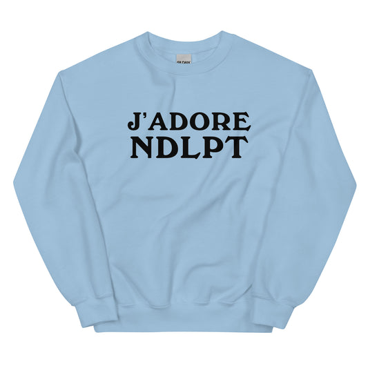 J'ADORE NDLPT Crewneck Sweatshirt (Black Font)